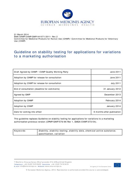 guideline on stability testing for applications for