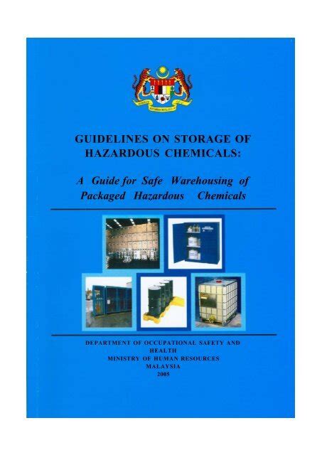 guidelines on storage of hazardous chemicals malaysia