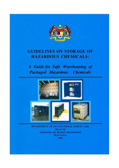guidelines on storage of hazardous chemicals within