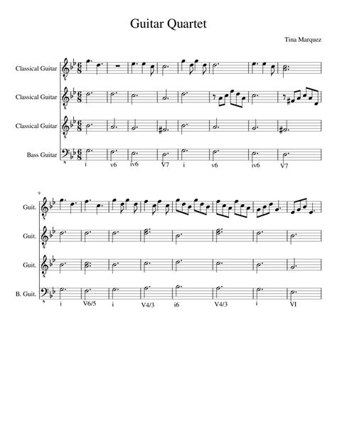 Guitar Quartet Score