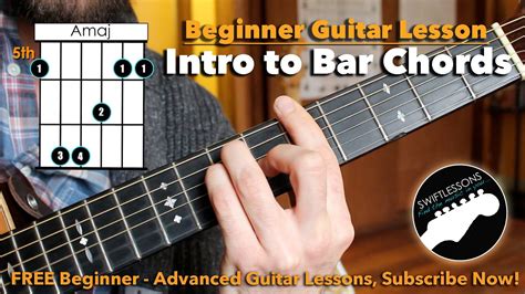 Read Guitar Lessons Guitar Bar Chords For Beginners Teach Yourself How To Play Guitar Chords Free Video Available Progressive Guitar Method 
