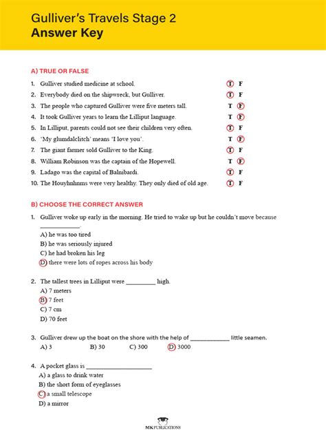 Gulliver's Travels Question Answer