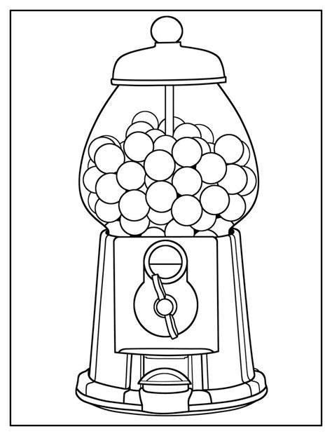 Gumball Machine Coloring Pages Gumball Machine Coloring Page - Gumball Machine Coloring Page