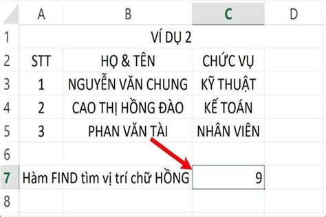 hàm find trong excel | Cch s dng hm FIND c iu