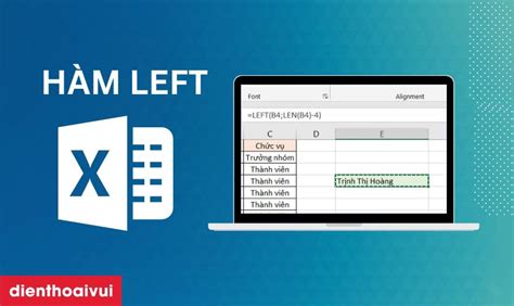 hàm left trong excel | Hng dn dng hm Left trong Excel