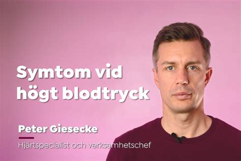 högt undertryck symtom