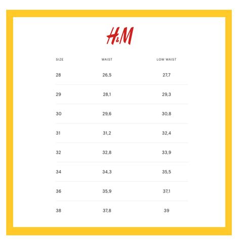 H And M Size Guide
