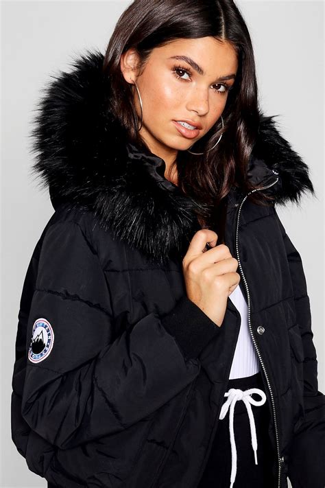 h m black jacket with fur mgrc