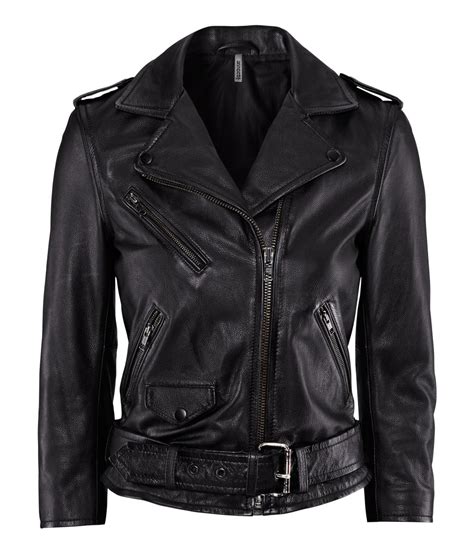 h m black leather jacket ojjf france