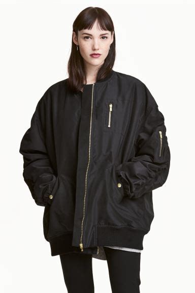 h m oversized jacket black csbh