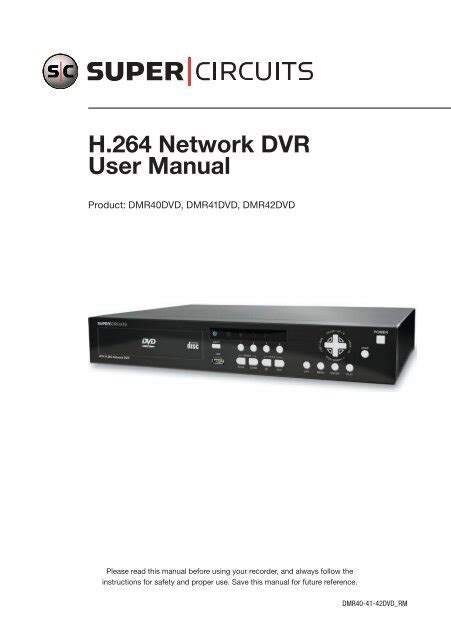 Full Download H 264 4 8 16 Channel Dvr User Manual Supercircuits 