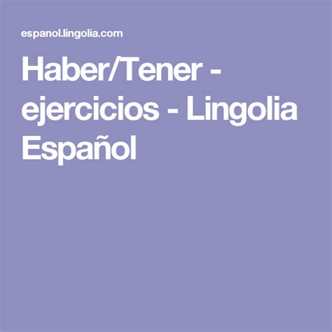 Haber Tener Free Exercise Lingolia The Verb Tener Worksheet Answers - The Verb Tener Worksheet Answers