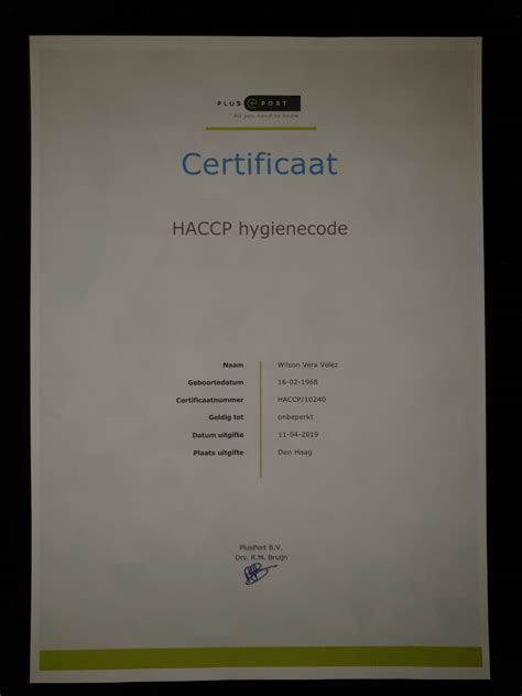 haccp certificering