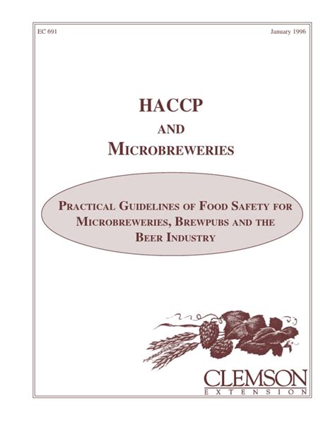 Haccp For Microbreweries