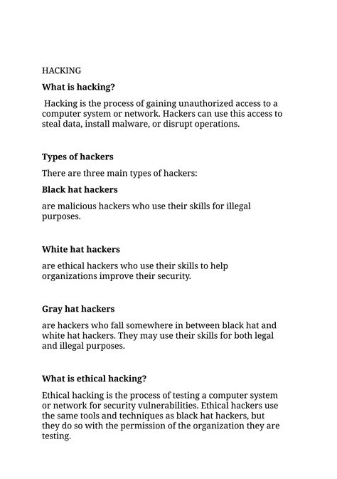 hacking the complete reference
