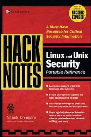 Full Download Hacknotes Linux And Unix Security Portable Reference 