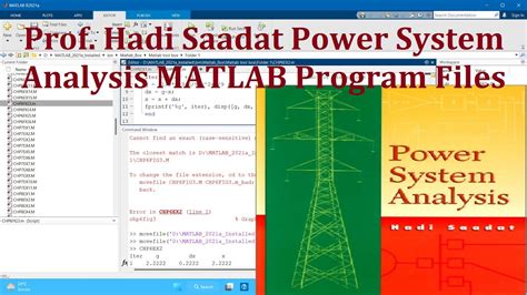 Full Download Hadi Saadat Power System Analysis Matlab Files Download 