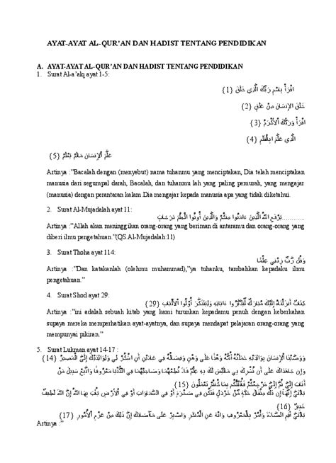 Hadist Tentang Pendidikan