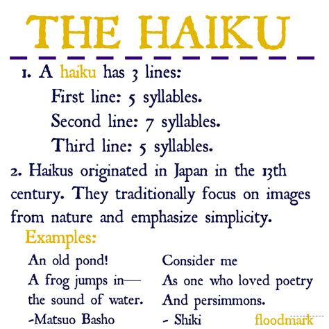 Haiku Poems How To Write A Haiku Writers Haiku Writing - Haiku Writing