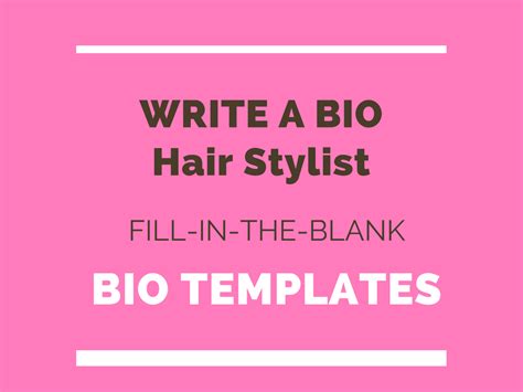 hair stylist biography format templates