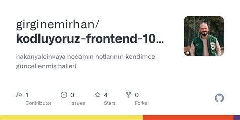 hakanyalcinkaya/kodluyoruz-frontend-101-egitimi GitHub.