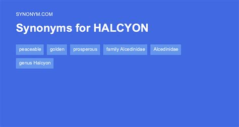 Halcyon Synonym