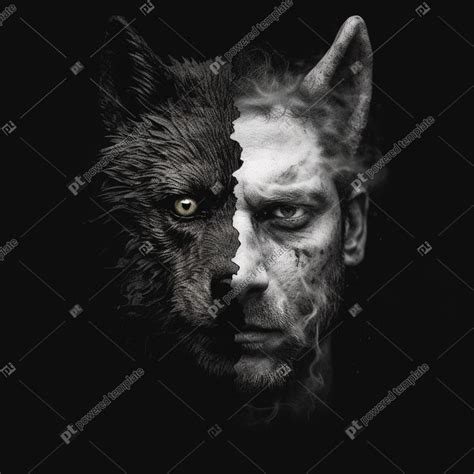 Half Face Man Half Werewolf