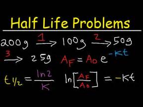 Half Life Chemistry Problems Math Skills Answers