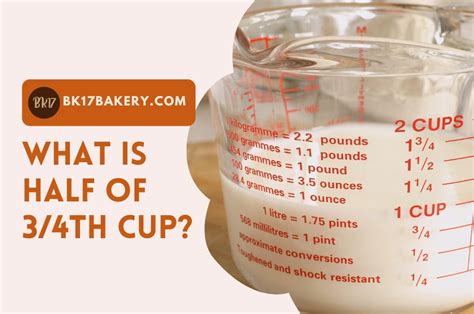 Half Of 3 4 Cup Milk