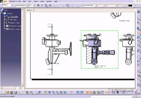 half section view in catia v5
