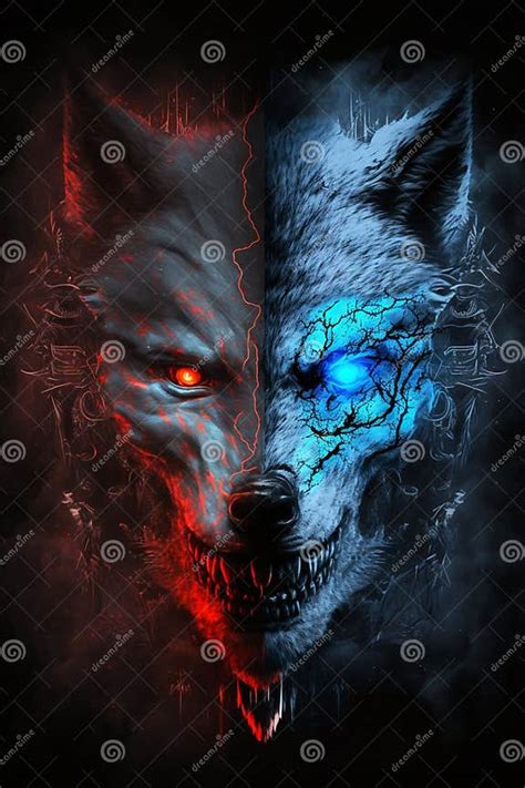 Half Werewolf Half Human Face