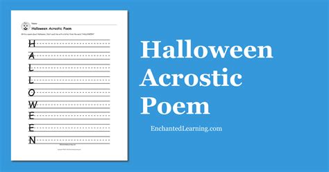 Halloween Acrostic Poem Enchanted Learning Acrostic Poem For Halloween - Acrostic Poem For Halloween