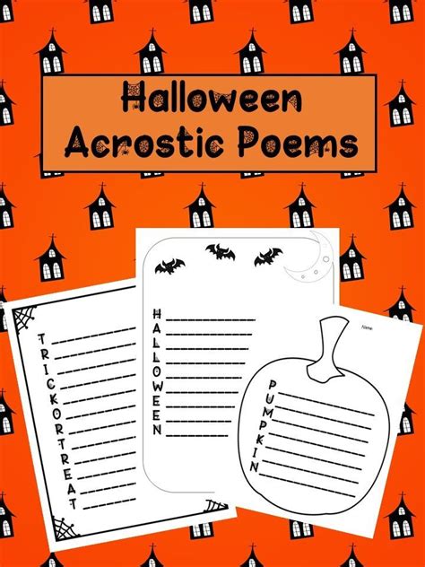 Halloween Acrostic Poem Templates 4 Free Printables Homeschool Acrostic Poem For Halloween - Acrostic Poem For Halloween