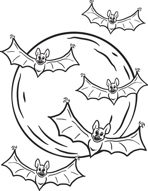 Halloween Bat Printable Coloring Page Free Printable Coloring Halloween Bat Coloring Page - Halloween Bat Coloring Page