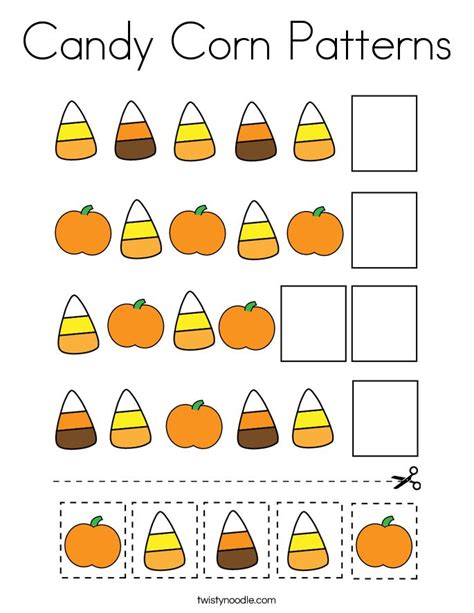 Halloween Candy Corn Pattern Worksheets For Preschoolers Preschool Yellow Halloween Corn Worksheet - Preschool Yellow Halloween Corn Worksheet