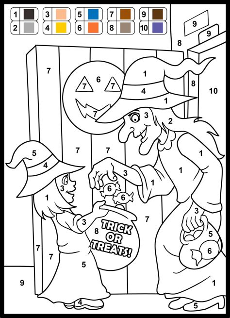 Halloween Color By Number Best Coloring Pages For Color By Numbers Halloween - Color By Numbers Halloween