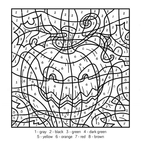 Halloween Color By Number Coloringbynumber Com Color By Numbers Halloween - Color By Numbers Halloween