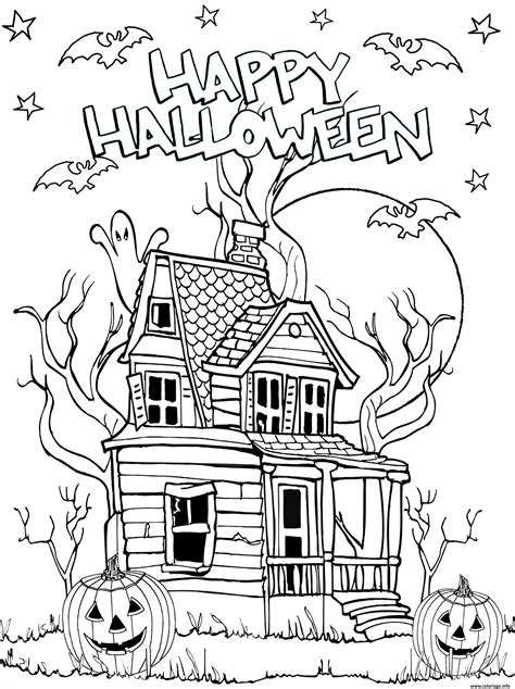 Halloween Coloring Pages 24 Halloween House Coloring Page - Halloween House Coloring Page
