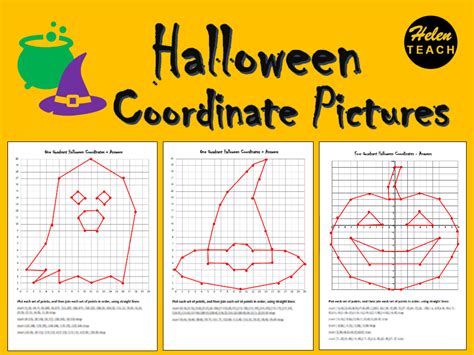 Halloween Coordinate Picture Differentiated Worksheets With Answers Halloween Equations Answer Sheet - Halloween Equations Answer Sheet