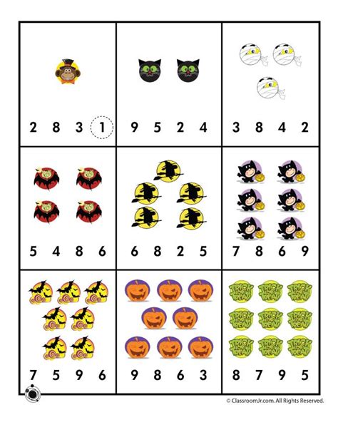 Halloween Counting Worksheets Preschool Number Puzzles Tpt Number 5halloween Preschool Worksheet - Number 5halloween Preschool Worksheet