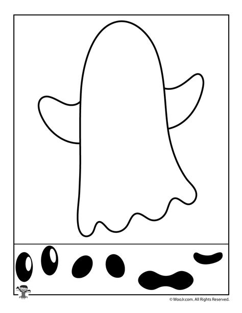 Halloween Cut And Paste Craft   Ghost Craft Printable Free Cut And Paste Activities - Halloween Cut And Paste Craft