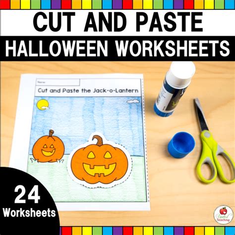 Halloween Cut And Paste Worksheets United Teaching Halloween Cutting Preschool Worksheet - Halloween Cutting Preschool Worksheet