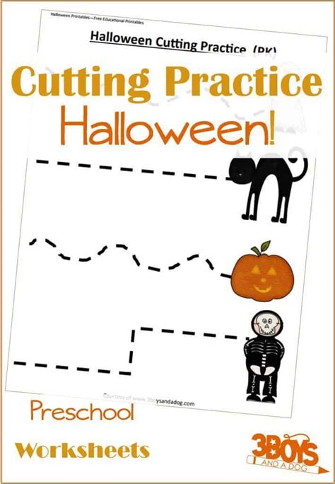 Halloween Cutting Activities For Preschoolers Free Printables Halloween Cutting Preschool Worksheet - Halloween Cutting Preschool Worksheet