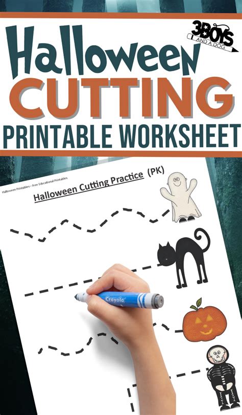 Halloween Cutting Practice Worksheets Halloween Cutting Preschool Worksheet - Halloween Cutting Preschool Worksheet