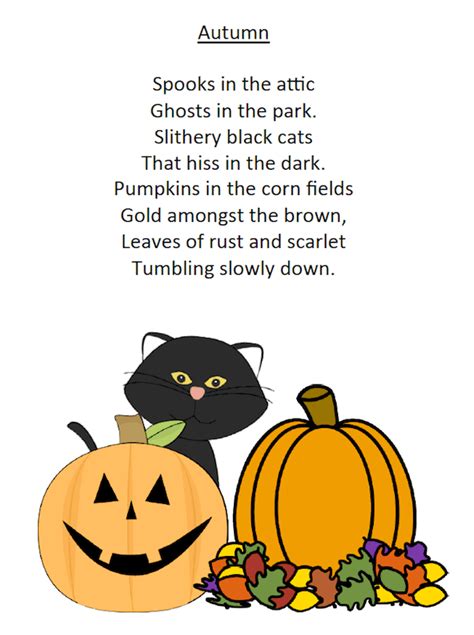 Halloween Fun Fall Poem Comprehension And Puzzle Made First Grade Halloween Poems - First Grade Halloween Poems