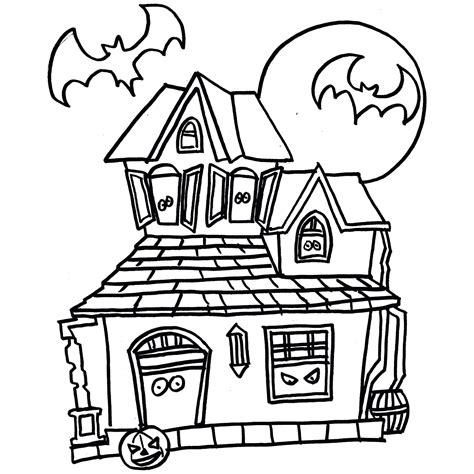 Halloween Haunted House Coloring Pages Classcrown Halloween House Coloring Page - Halloween House Coloring Page