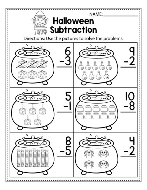 Halloween Kindergarten Subtraction Worksheet   Halloween Addition And Subtraction Free Math Worksheets Mdash - Halloween Kindergarten Subtraction Worksheet