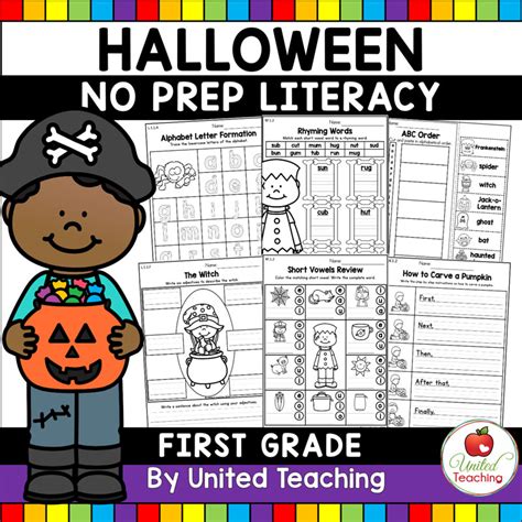 Halloween Literacy Activities 1st Grade United Teaching Halloween Worksheet 1st Grade - Halloween Worksheet 1st Grade