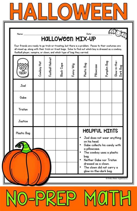Halloween Math Worksheets For Kids Large Halloween Kindergarten Worksheet - Large Halloween Kindergarten Worksheet