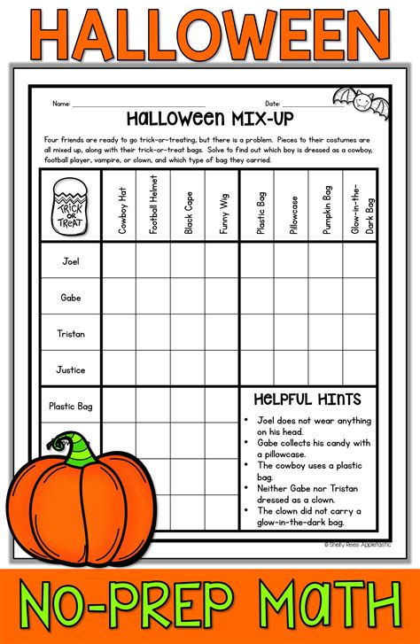 Halloween Math Worksheets For Middle School Free Mashup Halloween Math Activities Middle School - Halloween Math Activities Middle School